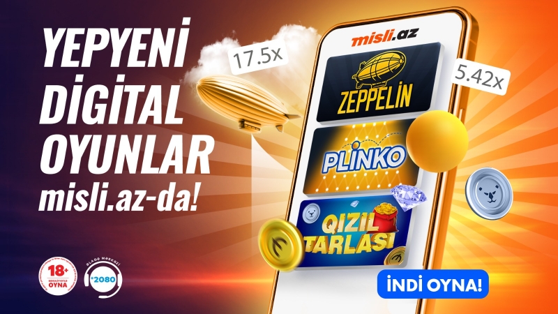 Dünyaca məşhur digital oyunlar indi “Misli.az”da!