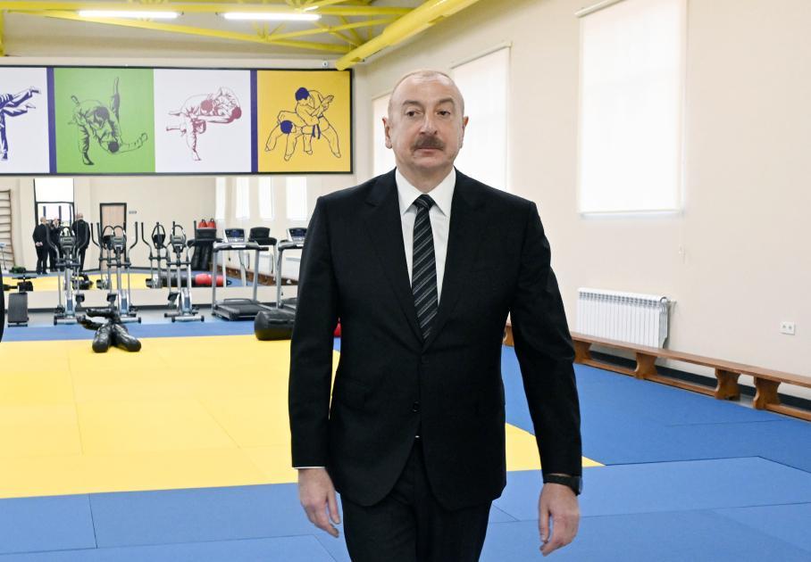 Prezident İlham Əliyev "Vətən" İdman Liseyində