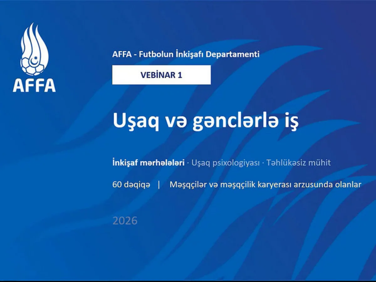 AFFA "Futbol Təhsili Vebinarları" təşəbbüsünə start verib