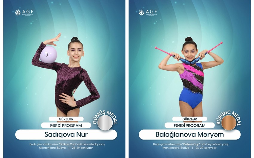 Gimnastlarımız Monteneqroda 2 medal qazanıblar