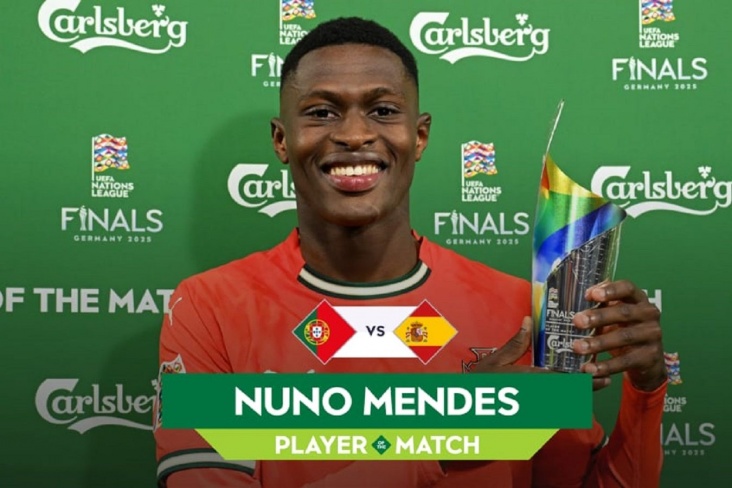 Nuno Mendes finalın ən yaxşısı seçilib