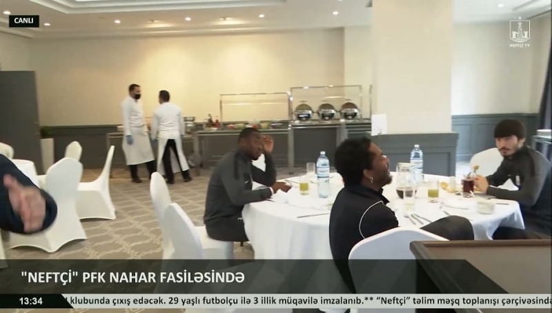 "Neftçi"nin nahar fasiləsində nələr oldu? - VİDEO
