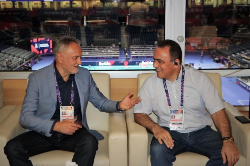 Voleybol Federasiyasının baş katibi Zoran Qayiçlə görüşdü