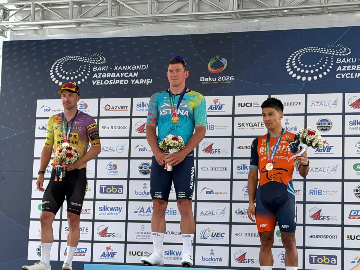 "Bakı–Xankəndi" Azərbaycan velosiped yarışının üçüncü mərhələsinin medalçıları mükafatlandırılıb