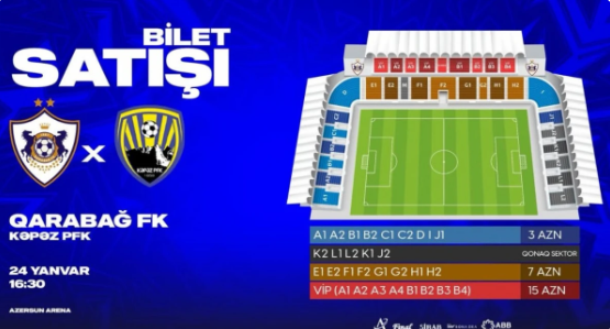 “Qarabağ”ın oyunu 3 manata