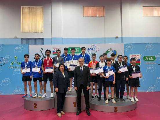 Stolüstü tennis üzrə ölkə birinciliyinin qalibləri müəyyənləşib