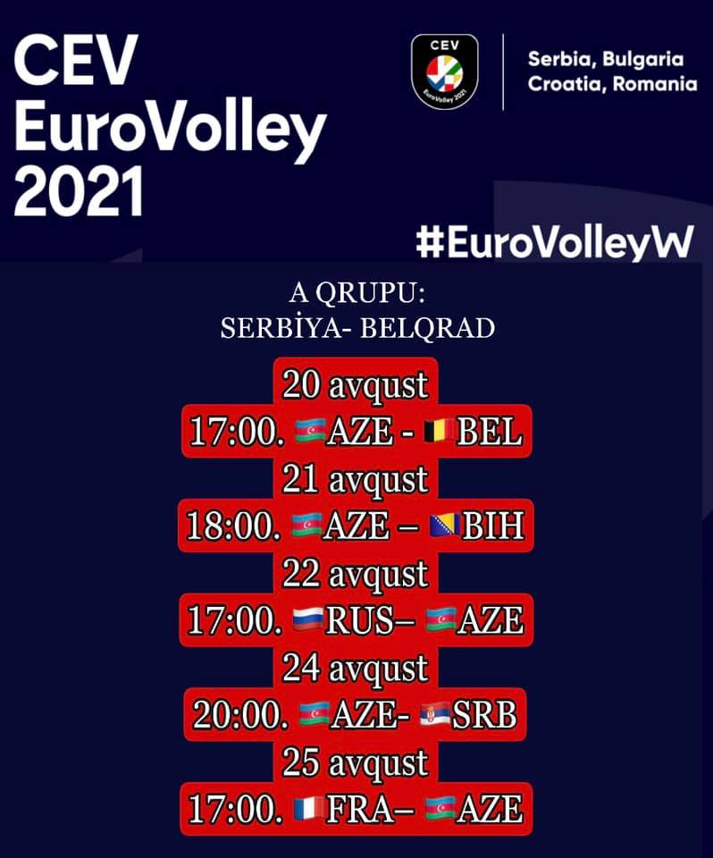 Avropa çempionatı: Millimizin oyunlarının təqvimi təsdiqləndi