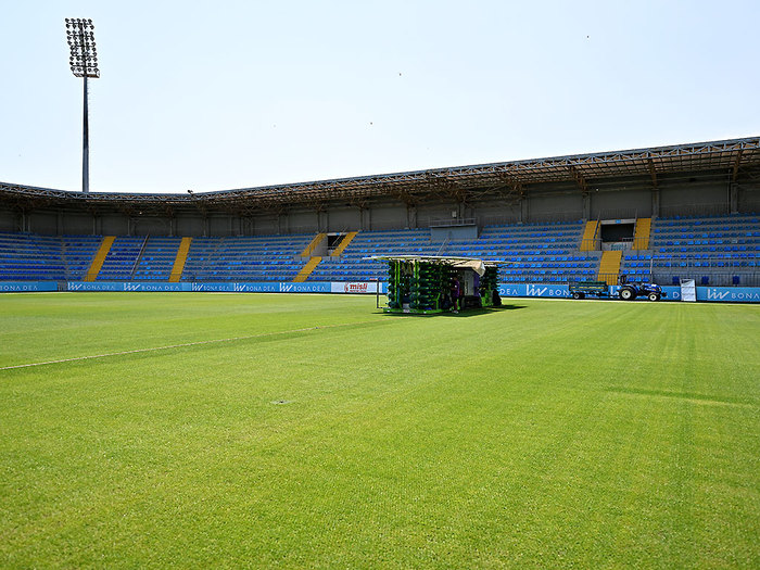 “Liv Bona Dea Arena”da ot örtüyü yenilənir