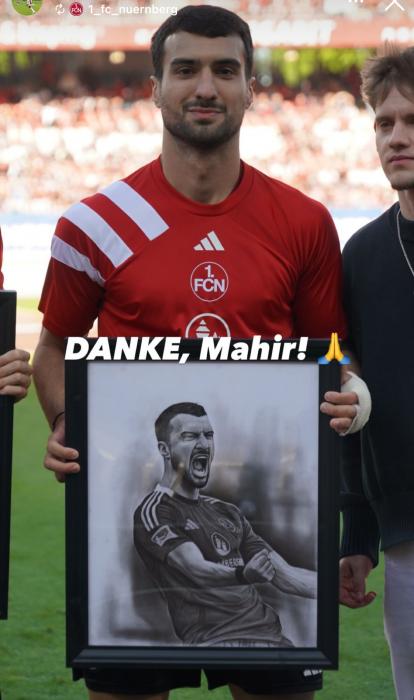 “Nürnberq” bugünkü oyunda Mahirə belə təşəkkür etdi