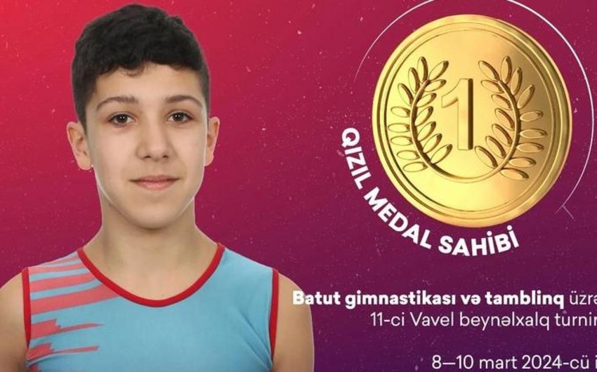 Gimnastımız Polşada qızıl medal qazandı