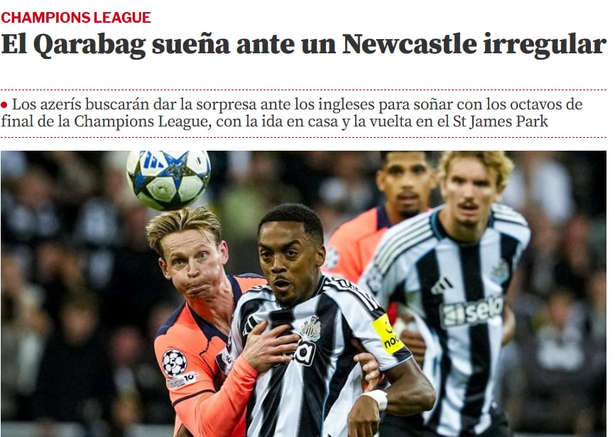 “Mundo Deportivo”: “Qarabağ” qeyri-stabil rəqibi qarşısında qələbə arzusunda”