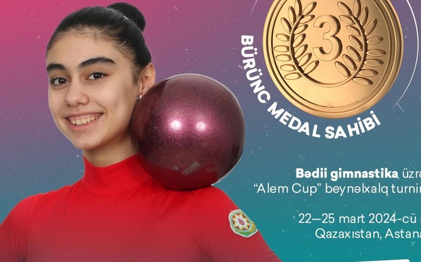 Azərbaycan gimnastı Qazaxıstanda mükafatçılar arasında