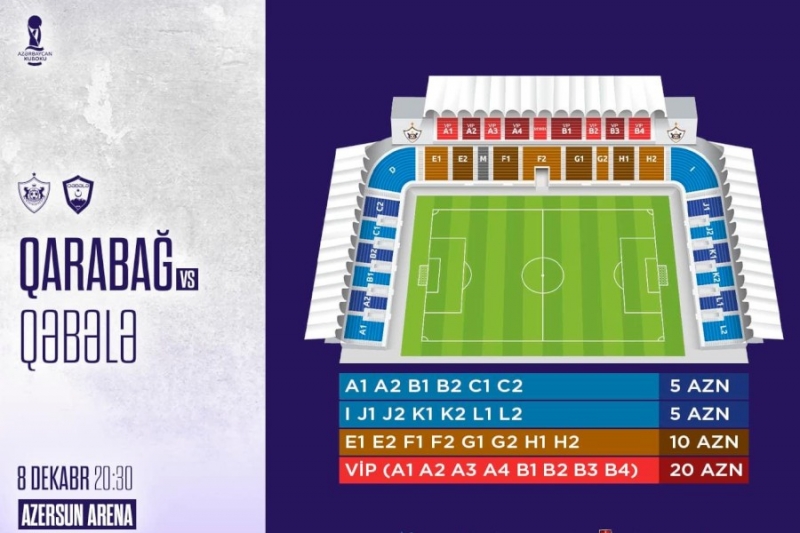 “Qarabağ” - “Qəbələ” matçının biletləri satışa çıxarıldı