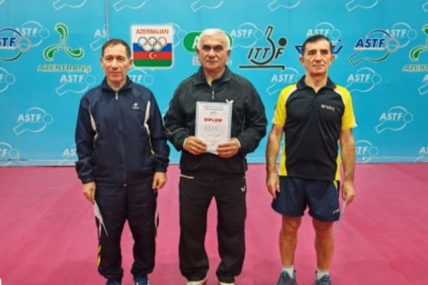 Bakıda keçirilən veteran stolüstü tennisçilər arasında turnirin qalibləri müəyyənləşib