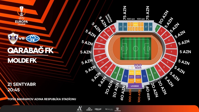 "Qarabağ" - "Molde" oyununa nə qədər bilet satılıb?