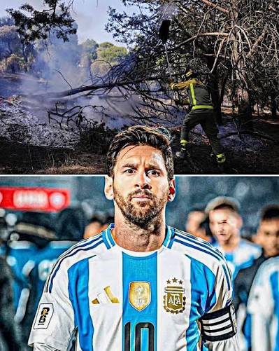 Messi yanğından zərər çəkən əraziyə maddi yardım göstərib