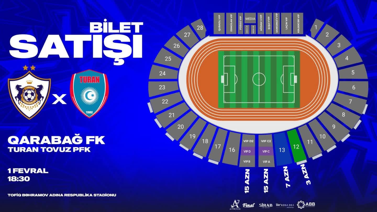 "Qarabağ"ın oyununun biletləri satışa çıxır