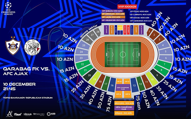"Qarabağ" - "Ayaks" matçına biletlər tükənir